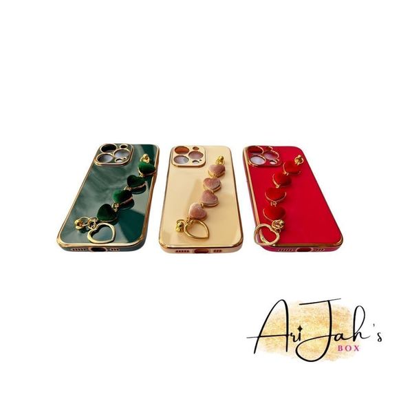 Velvet Heart Wristband Soft TPU Case iPhone 13 mini, 13, 13 Pro, 13 Pro Max - Picture 2 of 6